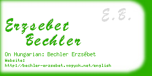 erzsebet bechler business card